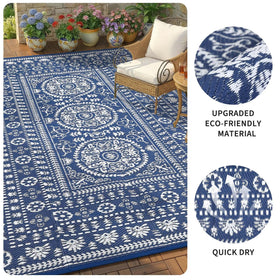 Garvee rug features UV coating for fade resistance in sunny patios