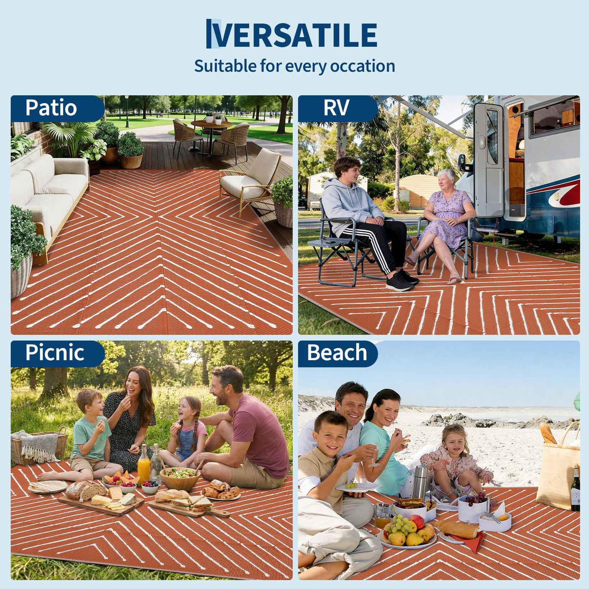 Garvee UV-protected rug resists color fade in sunny spaces