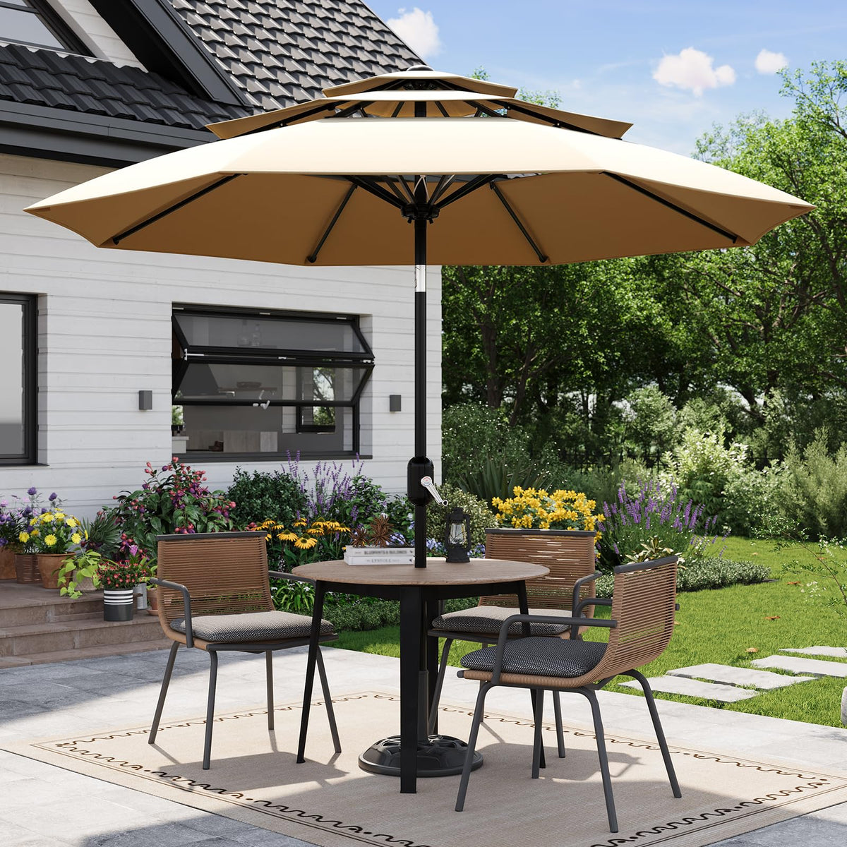 Garvee vented canopy design, cooler shade with improved airflow.