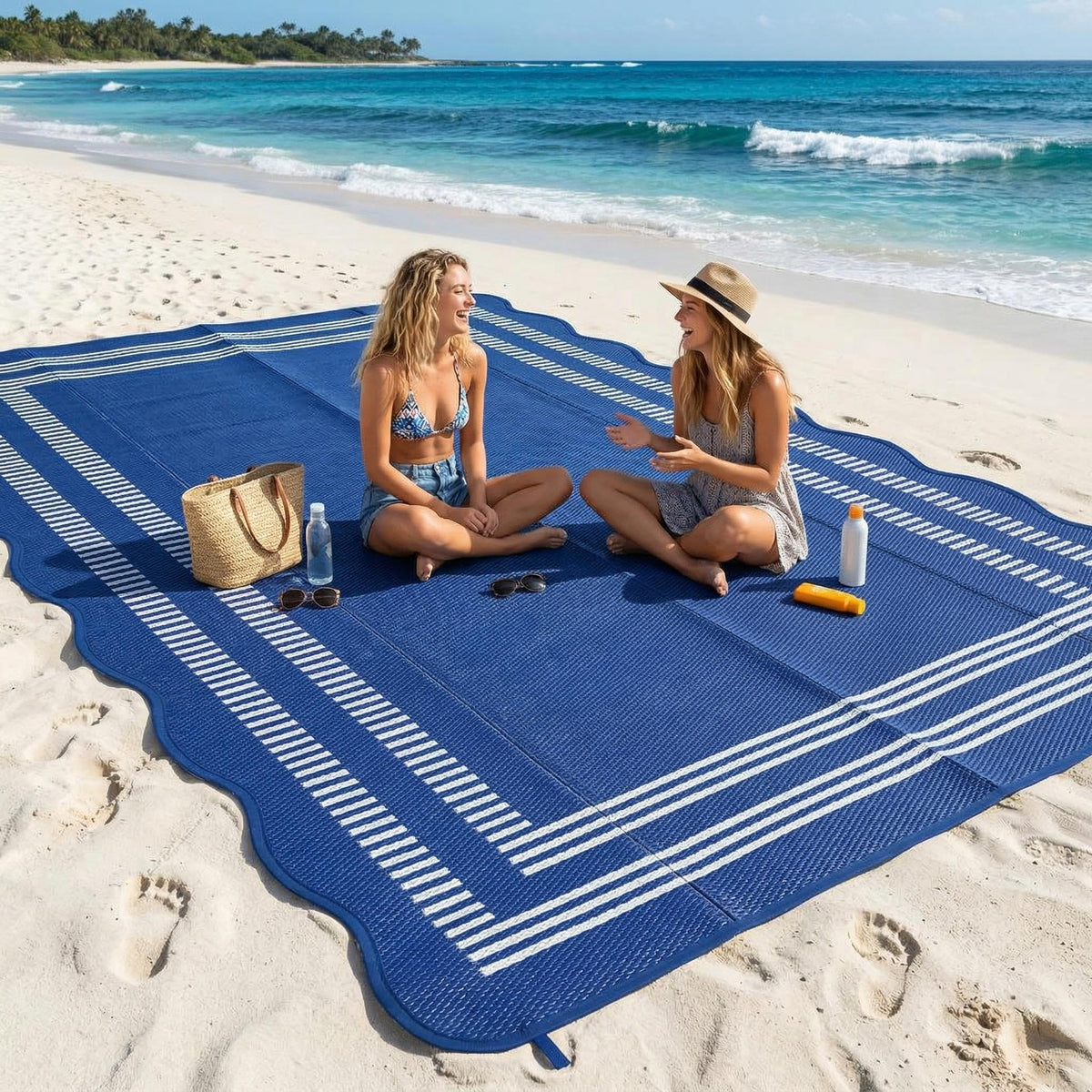 Garvee waterproof outdoor rug 8x10 on patio for durable outdoor use.