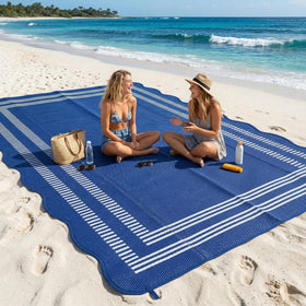 Garvee waterproof outdoor rug 8x10 on patio for durable outdoor use.