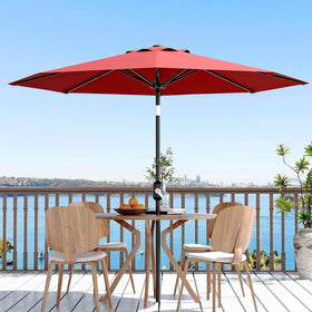 Garvee 9ft shade covers patio tables, decks, and pool areas.