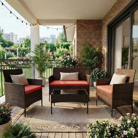 GarveeHome compact 4-seat layout fits balconies and small decks.