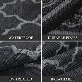 GarveeHome foldable rug ready for camping and RV trips.