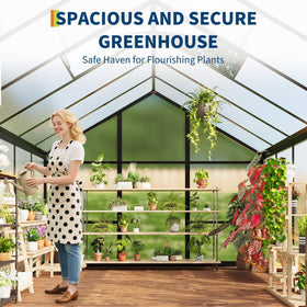 GarveeHome greenhouse roof vent allows adjustable airflow for healthier plant climate.