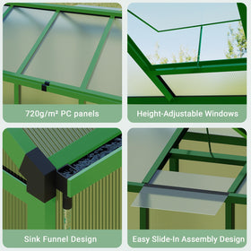 GarveeHome sliding door allows easy access to plants.