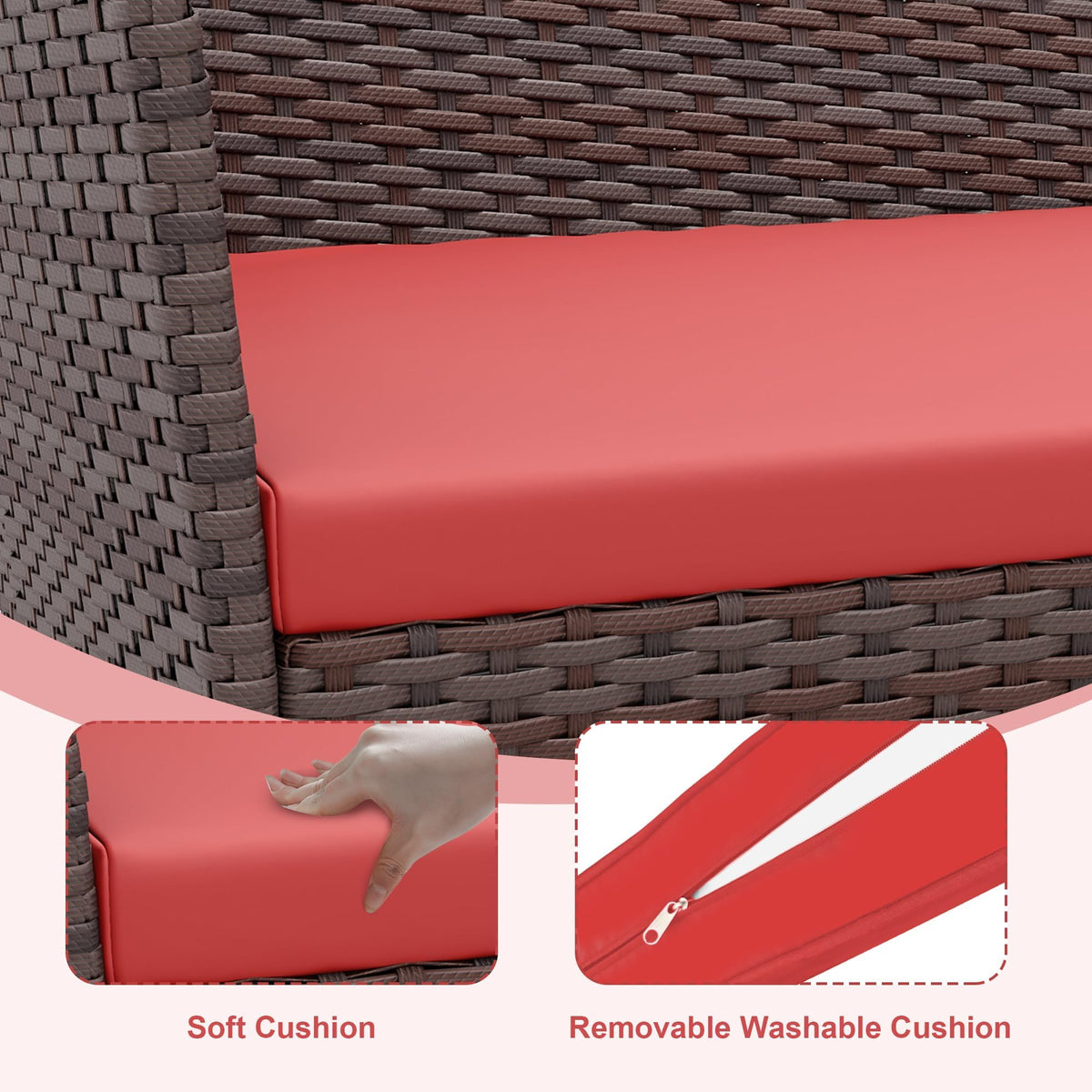 GarveeHome PE rattan wicker adds low-maintenance style to outdoor spaces.