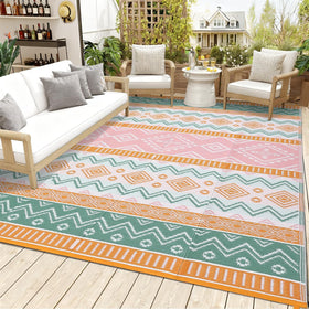 GarveeHome reversible RV mat offers two looks in one for flexible setups.