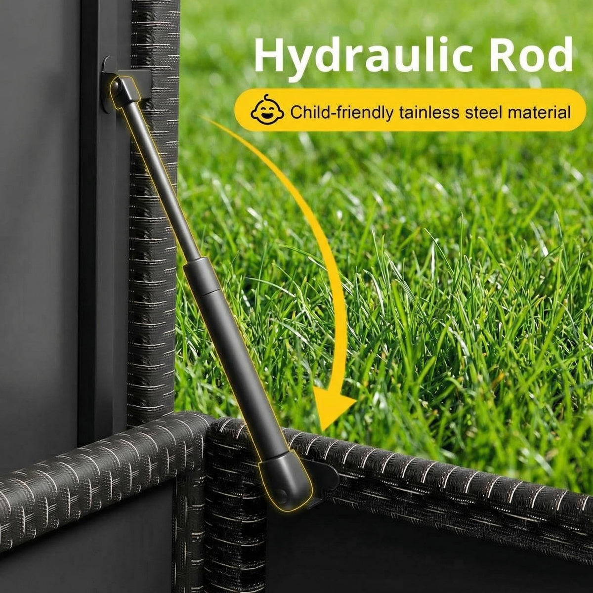 GarveeHome woven wicker exterior adds stylish weather-ready appeal to your patio