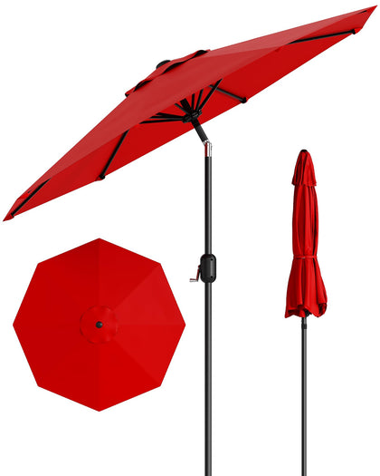 GarveeLife 10ft patio umbrella open and tilt for adjustable shade over outdoor dining