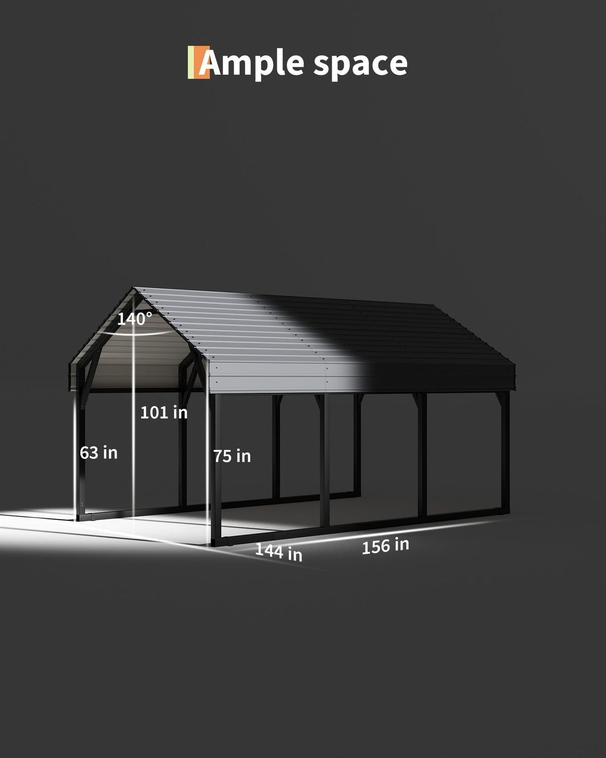 GarveeLife 12x13 ft metal carport packaging ships in multiple cartons.