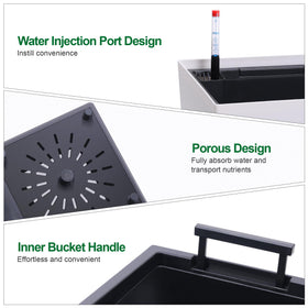 GarveeLife inner bucket design supports tidy soil and water separation