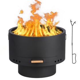 GarveeLife 26in smokeless fire pit with ash tray for easy disposal of ashes