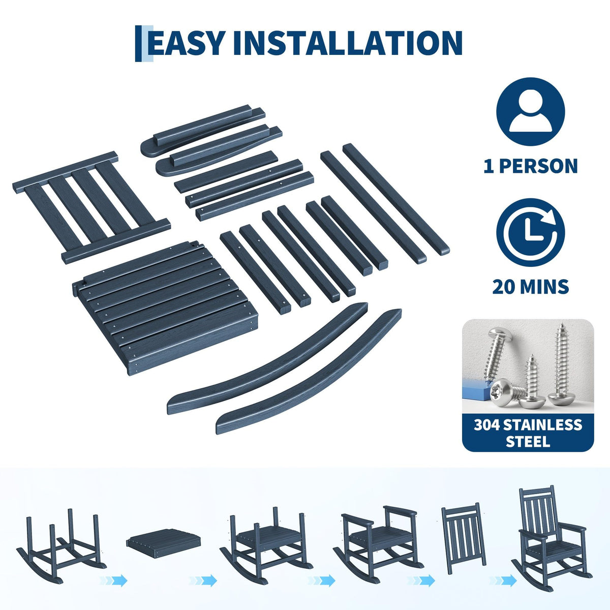 GarveeLife 380-pound capacity ensures stable support for guests.