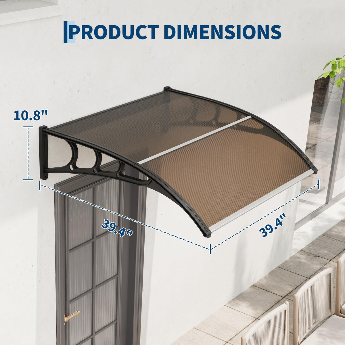 GarveeLife awning withstands wind and rain, protecting entryways.
