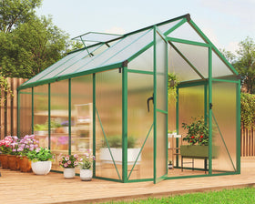 GarveerLife 6x10 ft greenhouse exterior showing solid frame and durable build for year-round gardening