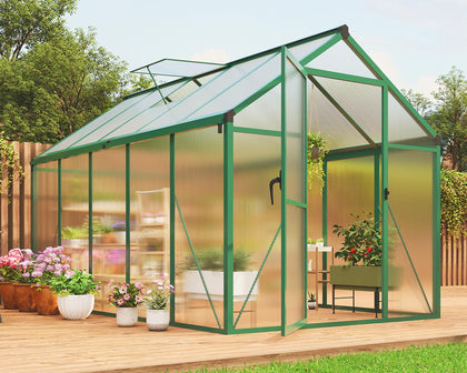 GarveerLife 6x10 ft greenhouse exterior showing solid frame and durable build for year-round gardening