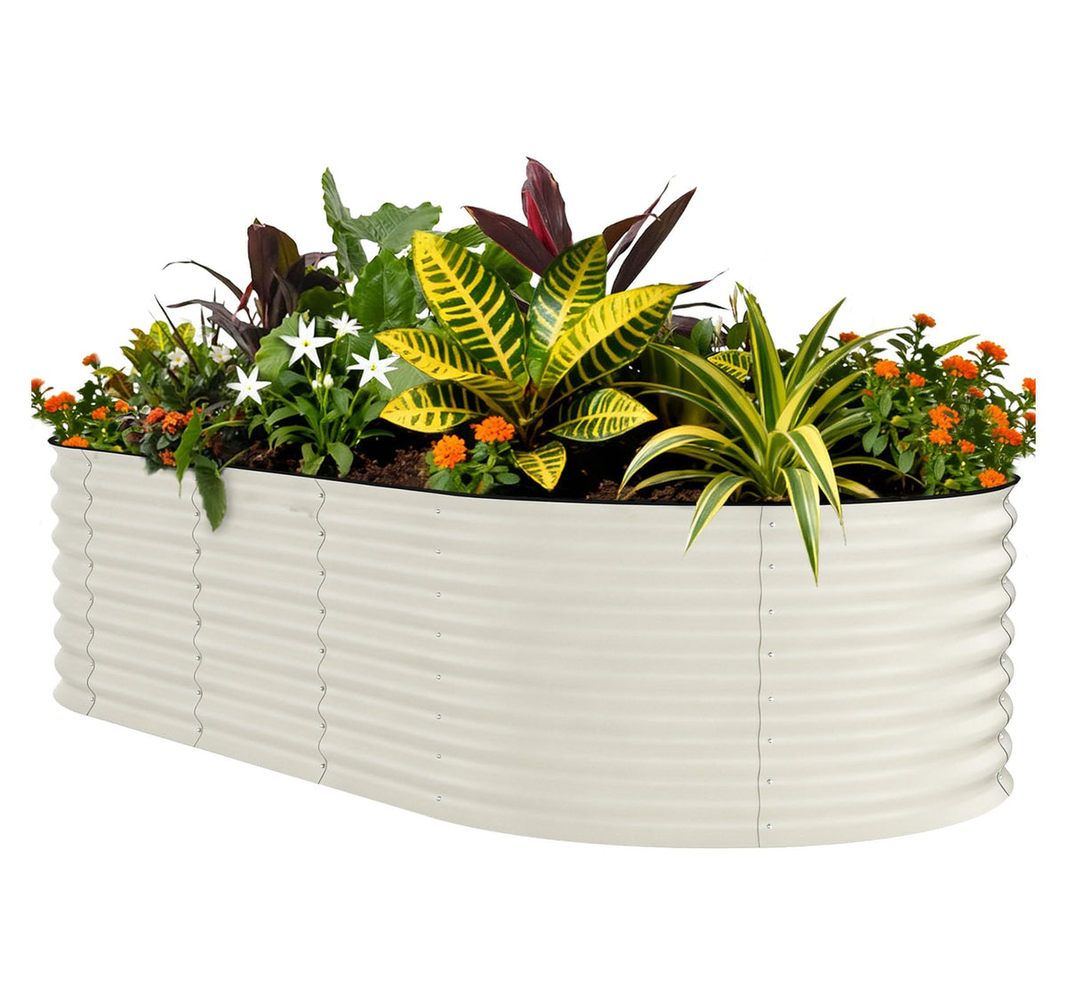 GarveeLife 8x4x2ft raised bed assembly demonstrates a sturdy modular setup for outdoor gardens.
