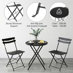 GarveeLife balcony setup showing pair of chairs and table on balcony