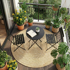 GarveeLife bistro chairs paired for two, comfortable outdoor seating anywhere