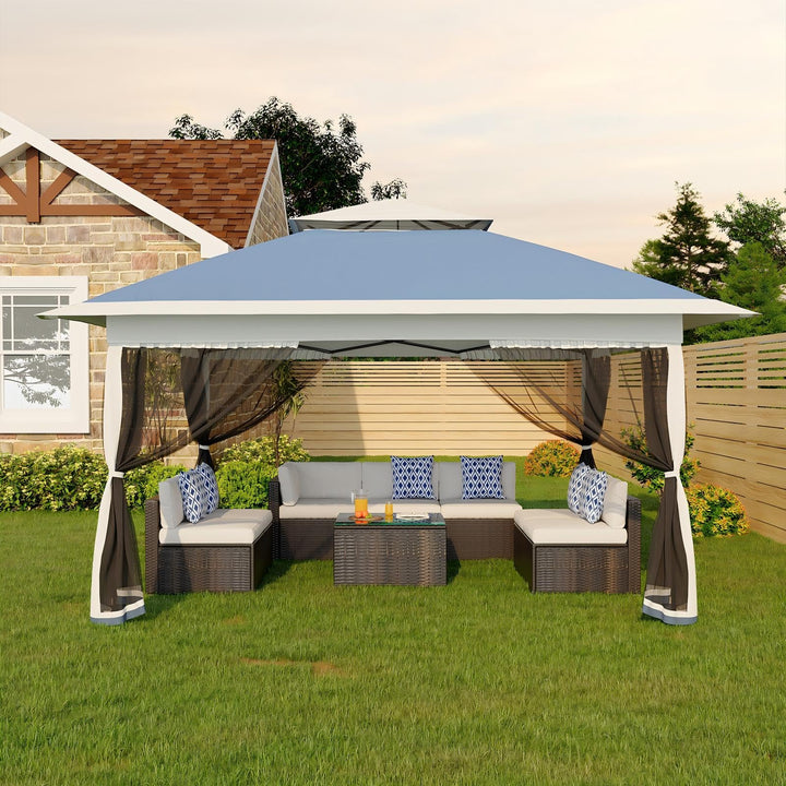 GarveeLife canopy 13x13 center-lock button enables easy one-push setup.