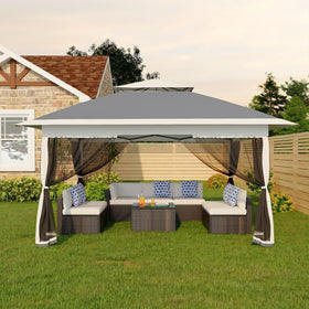 GarveeLife canopy 13x13 being set up quickly for backyard gatherings.