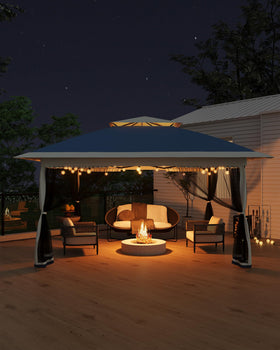 GarveeLife canopy 13x13 spacious coverage for backyard gatherings and easy socializing.