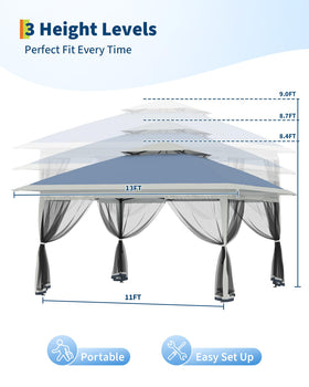 GarveeLife reinforced-frame provides wind stability for outdoor use.