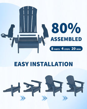 Ergonomic GarveeLife chair dimensions 30x29x35.5 inches in navy.