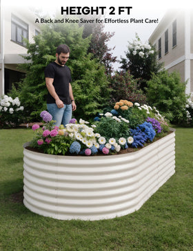 GarveeLife ergonomic height option reduces bending for comfortable gardening.