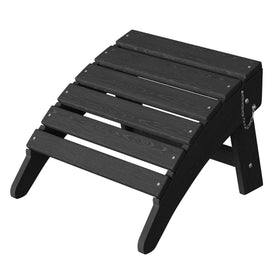 GarveeLife folding Adirondack ottoman side view; ideal for outdoor lounging.