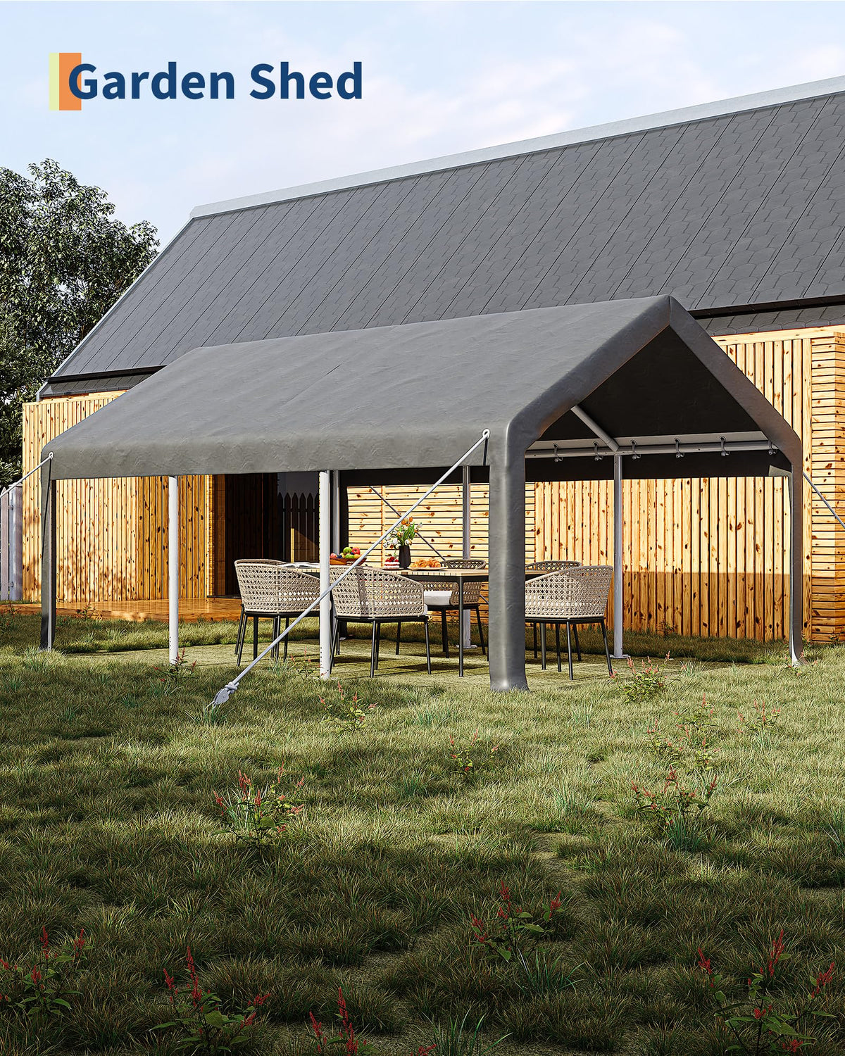 GarveeLife four roll-up windows enable improved airflow and visibility.