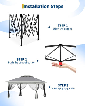 GarveeLife four sandbags stabilize the gazebo against windy conditions.
