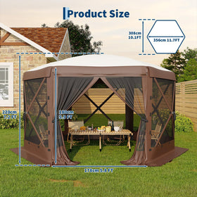 GarveeLife gazebo ground stakes and ropes ensure durable outdoor stability.