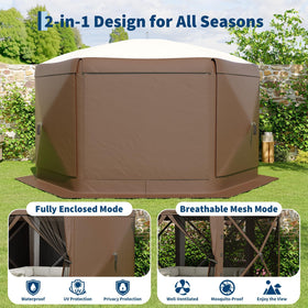GarveeLife gazebo wind cloths six offer privacy and wind protection in changing conditions.