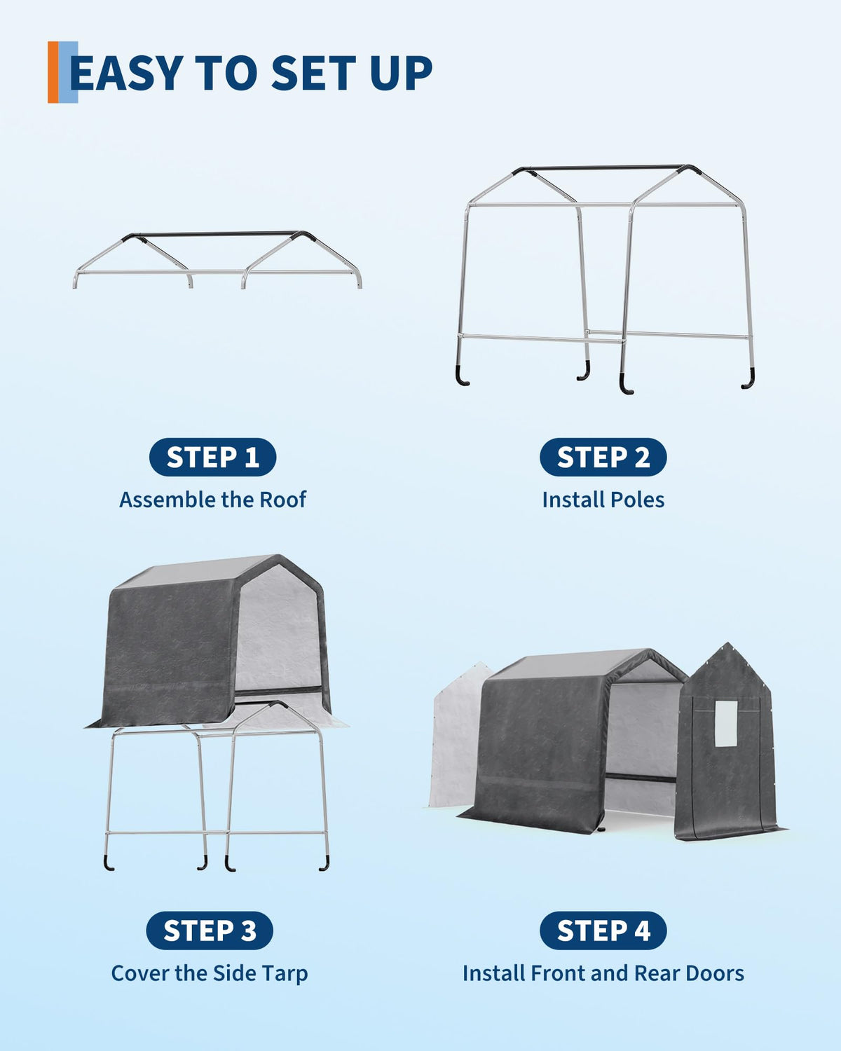 GarveeLife multi use shed suitable for firewood and gardening tools