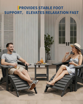 GarveeLife outdoor indoor ottoman; versatile use with chairs and sofas.