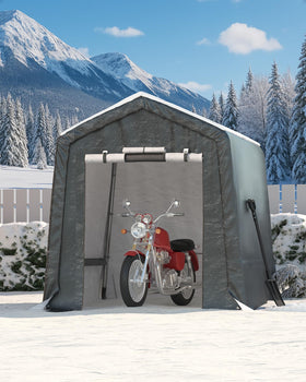 GarveeLife outdoor portable storage shed with roll up door for quick access and secure storage