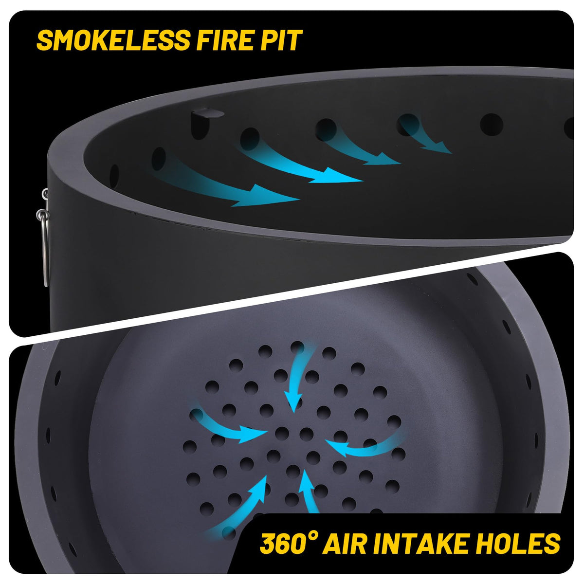 GarveeLife removable ash pan for quick cleaning after use