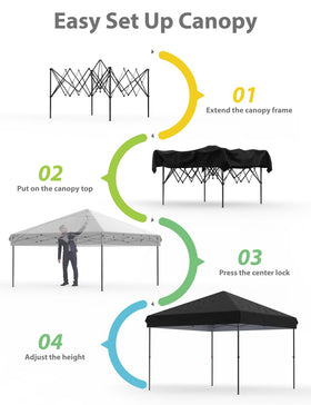GarveeLife canopy with removable sidewalls for flexible shelter at parties
