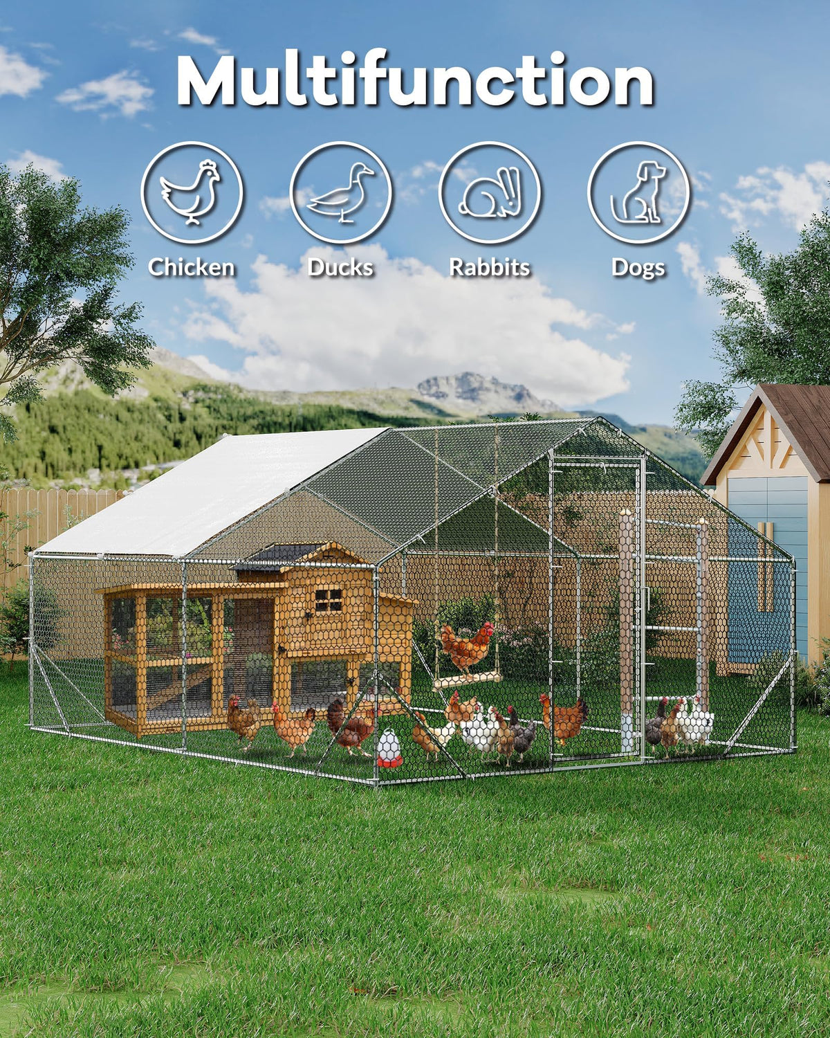 GarveeLife lockable door and nylon netting prevent escapes and maintain safety