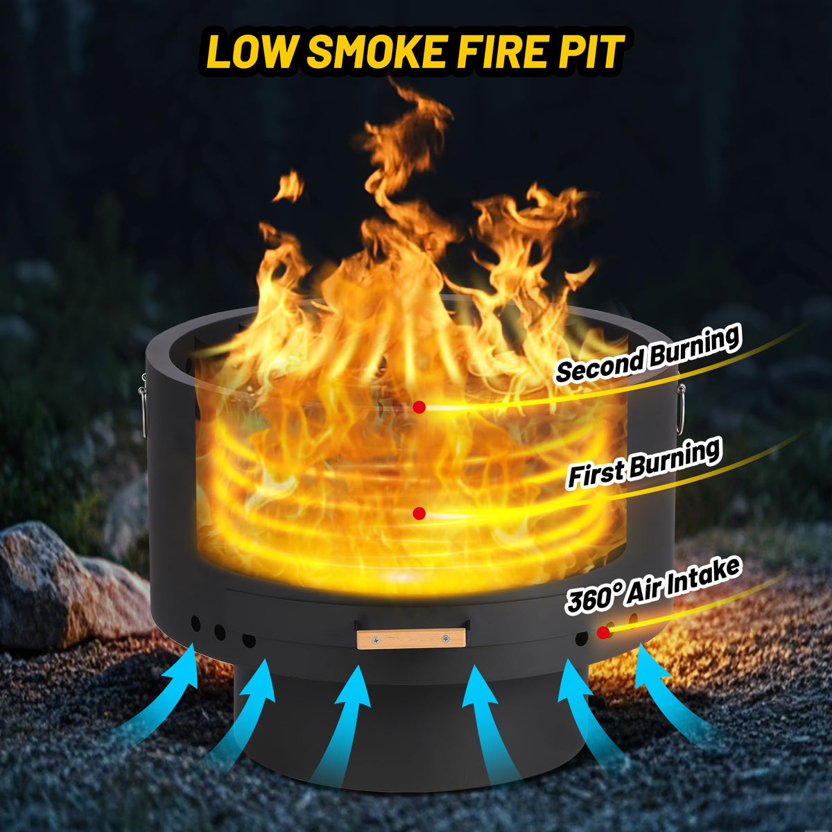 GarveeLife smokeless ventilation design reducing smoke during gatherings