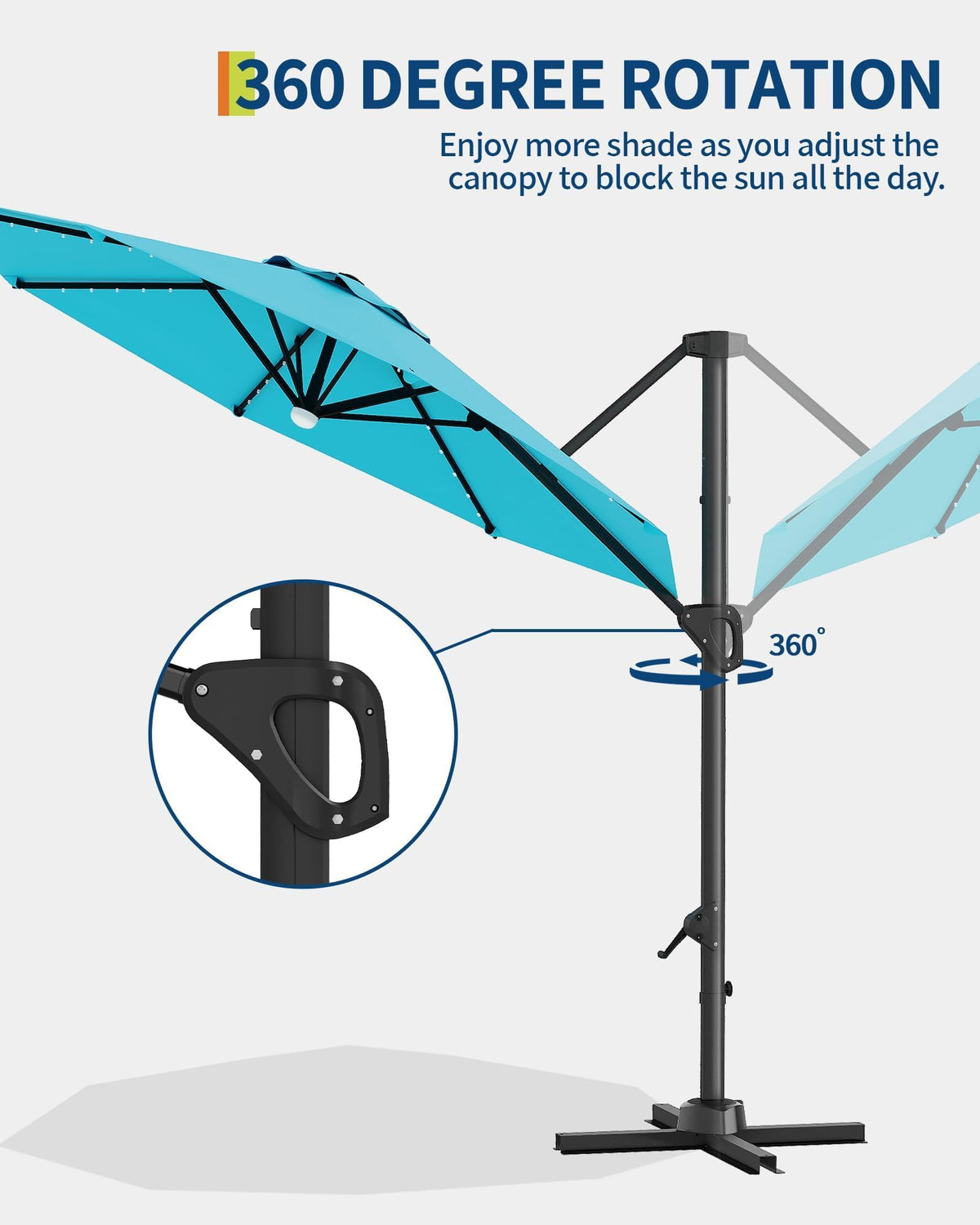 GarveeLife top lock and tilt lock keep shade stable.