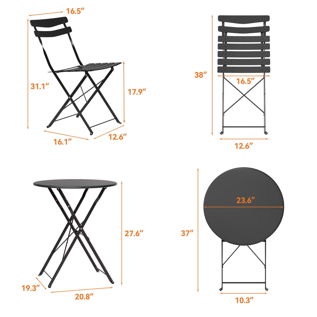 GarveeLife two-person courtyard set ready for instant outdoor conversations