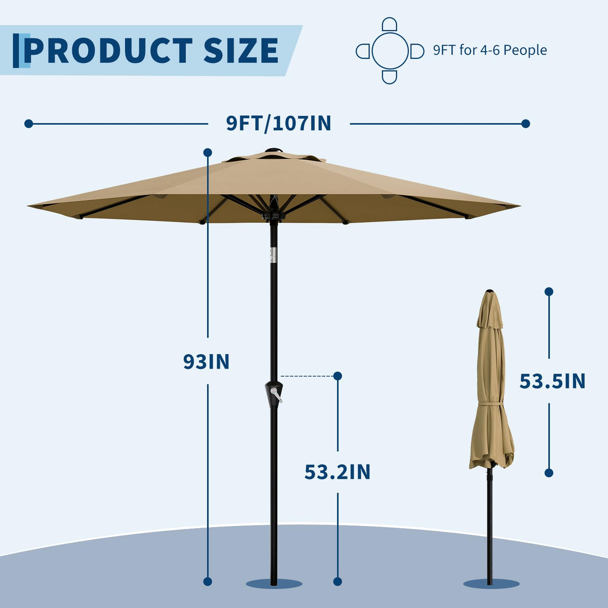 GarveeLife vented canopy provides airflow for cooler outdoor comfort.