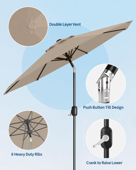 GarveeLife waterproof polyester fabric canopy keeps you dry during light rain.