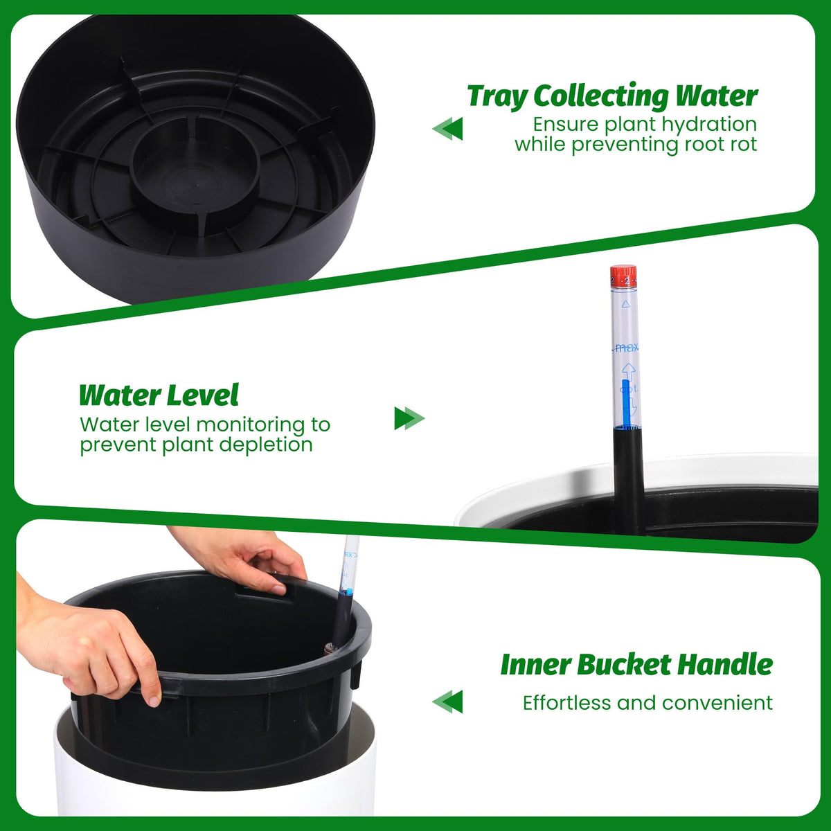 GarveeLife weather-resistant plastic finish maintains color across seasons.