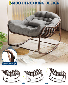 GarveeLife weather-resistant rattan and UV-proof cushions for outdoor use.