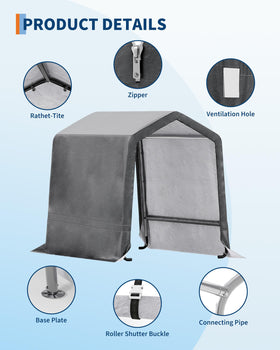 GarveeLife wide access shed ideal for storing bikes and gear