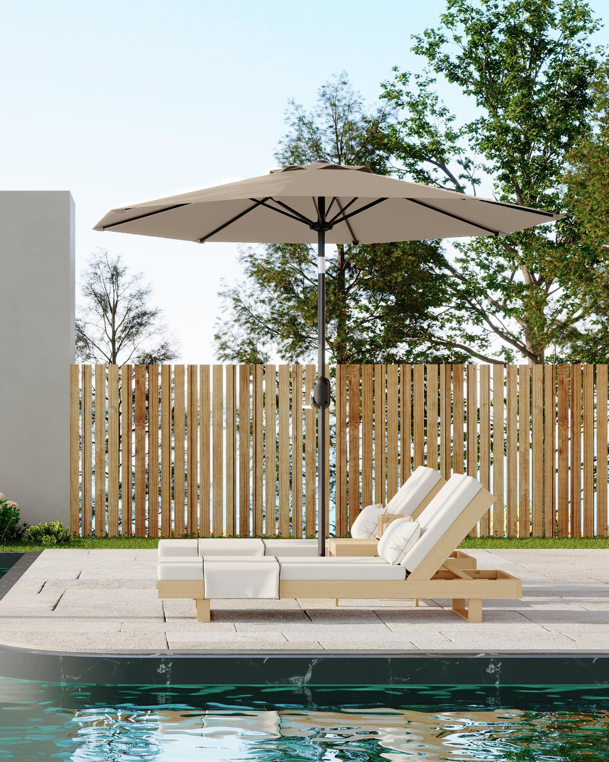 GarveeLife wide canopy suitable for garden, deck, and poolside shade.